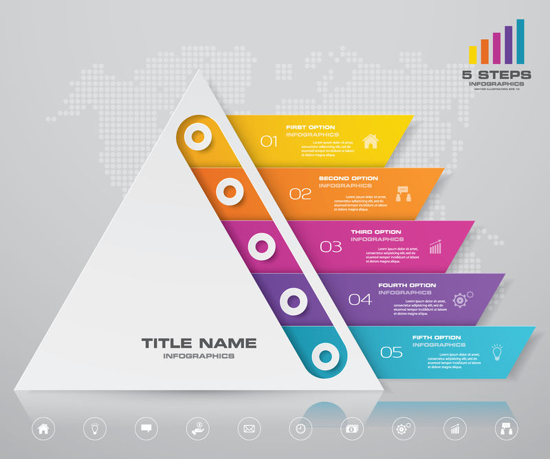 五步金字塔-每一层都有的文本空间-信息图表、演示或广告-爱普生10