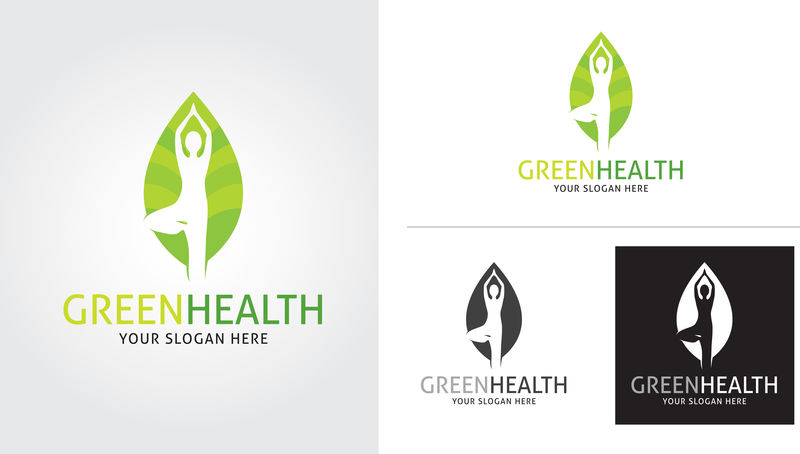 绿色健康标志模板