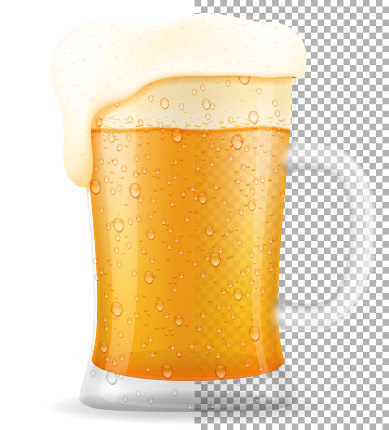 啤酒杯透明库存矢量图矢量