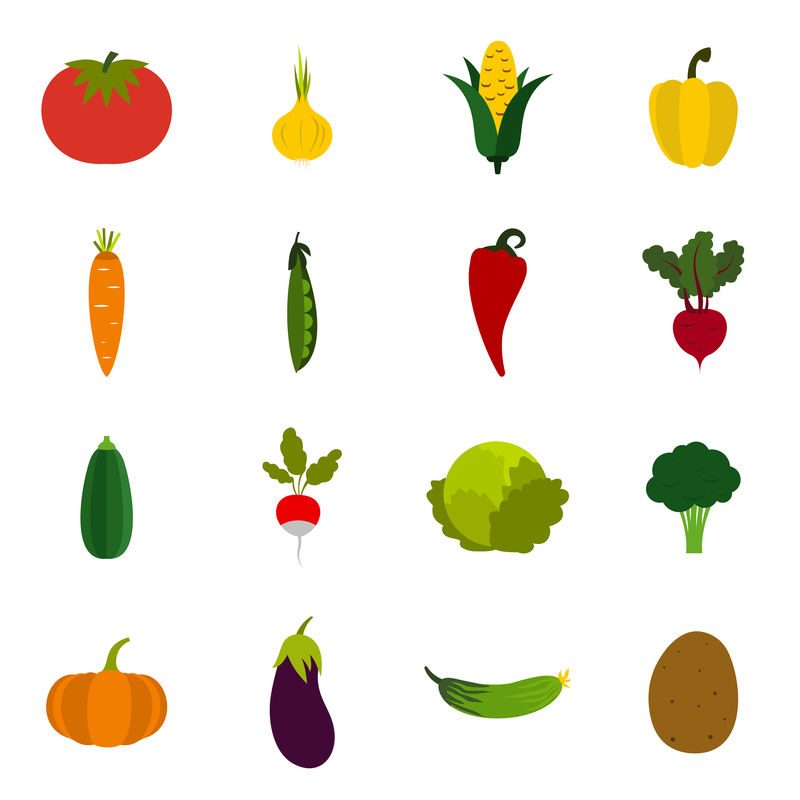 蔬菜图标集向量