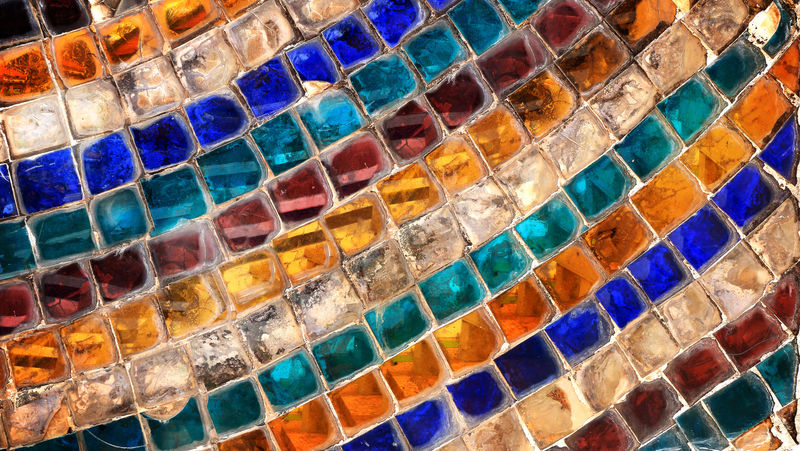 彩色玻璃马赛克抽象墙面背景