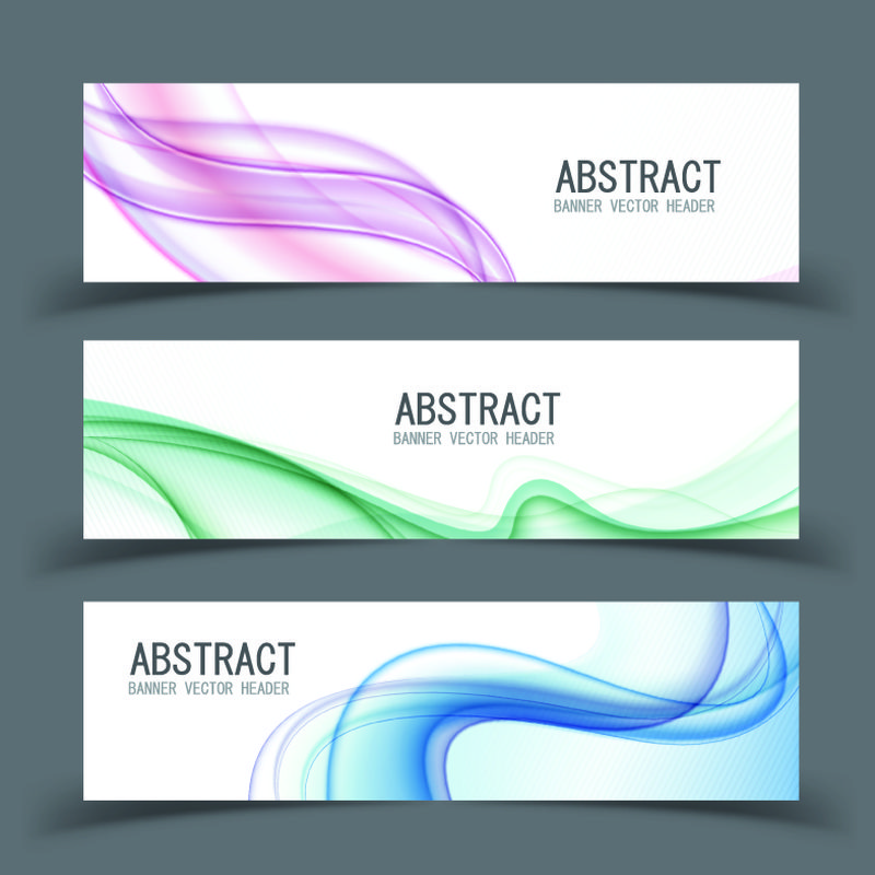 矢量抽象设计横幅模板-矢量插图-完美的背景设计标题和销售横幅-蓝色和粉色波浪线小册子-网站-传单设计-透明波