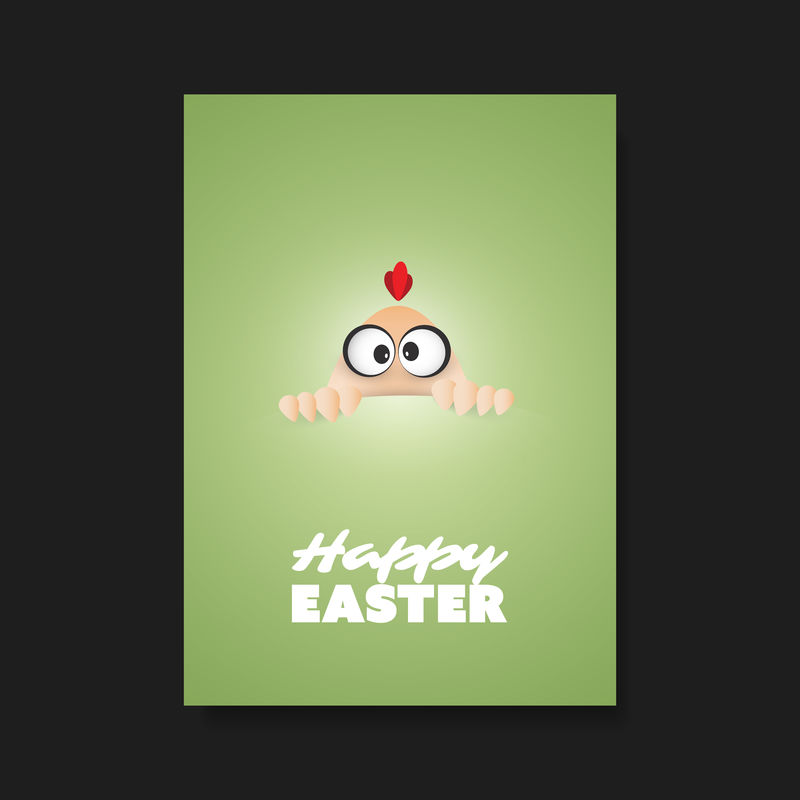复活节贺卡、传单、封面背景模板设计和有趣的鸡蛋