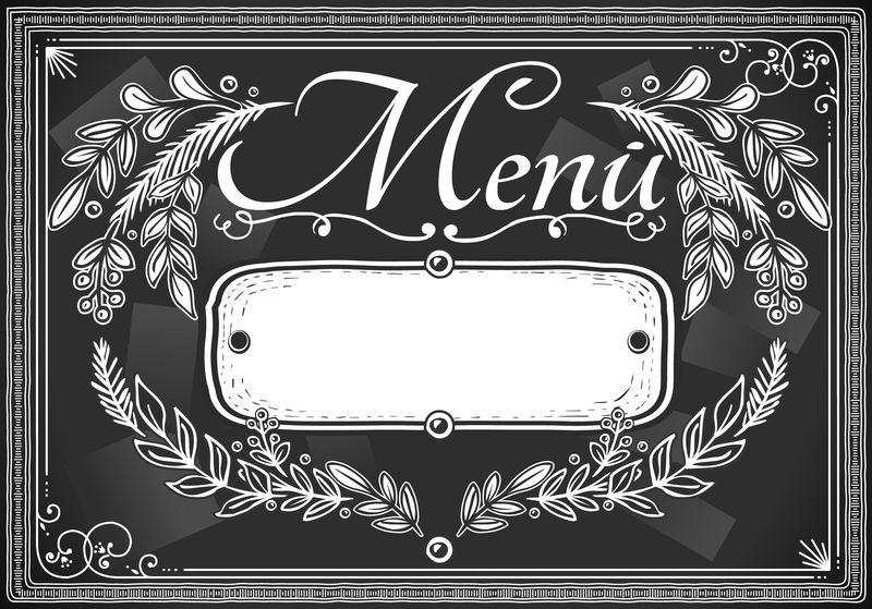 酒吧或餐厅的复古图形位置卡菜单