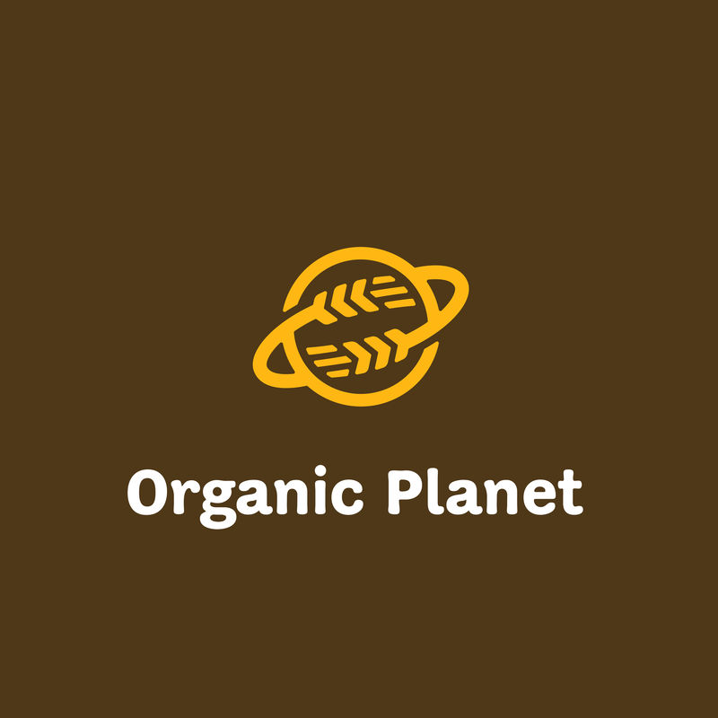 Organic Planet Original令人难忘的最小图形符号-适合您的业务-健康食品公司、杂货店、生鲜送餐服务、营养博客等吸引人的独特招牌