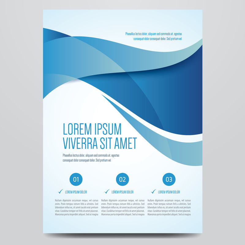 小册子-海报-年度报告-杂志封面-传单矢量模板-现代蓝色企业设计