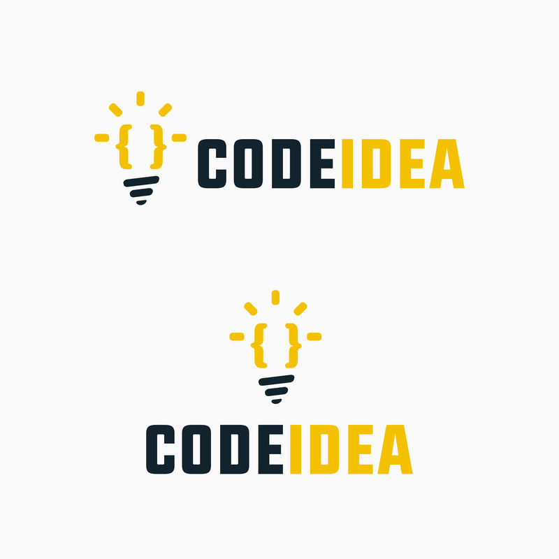 代码理念编程专家、网络开发人员、程序员、程序员、创意工作室、网络服务、软件公司等的简单符号表示创意编码和智能解决方案的概念