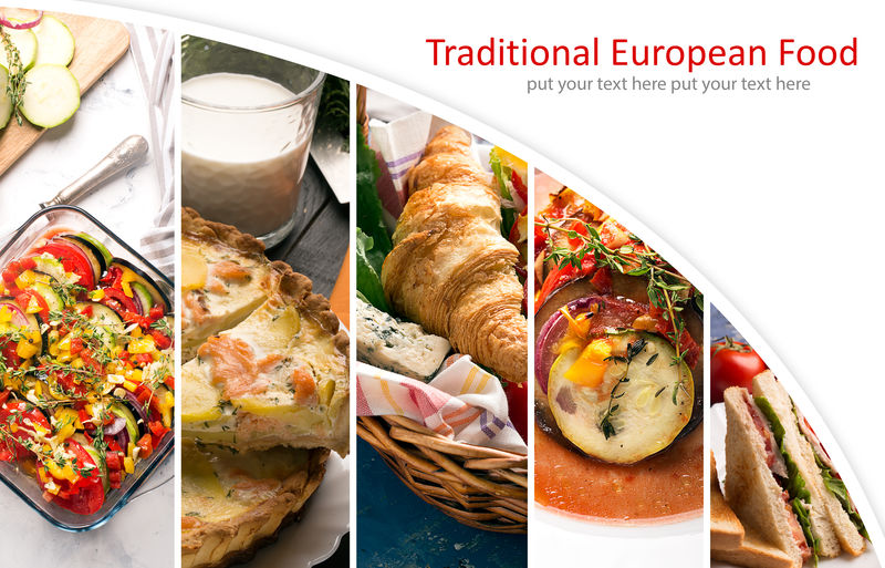 欧洲美食图片拼贴