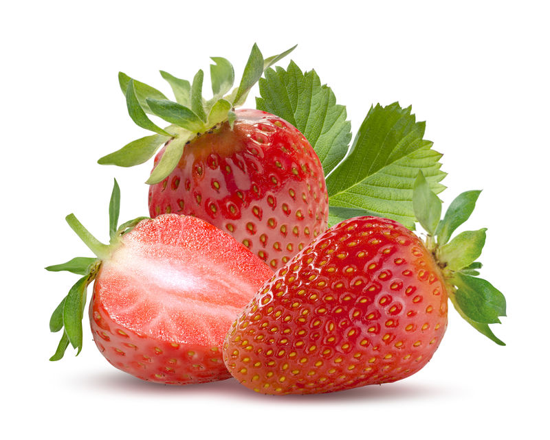 三个白色的草莓