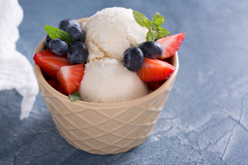 草莓香草冰淇淋勺