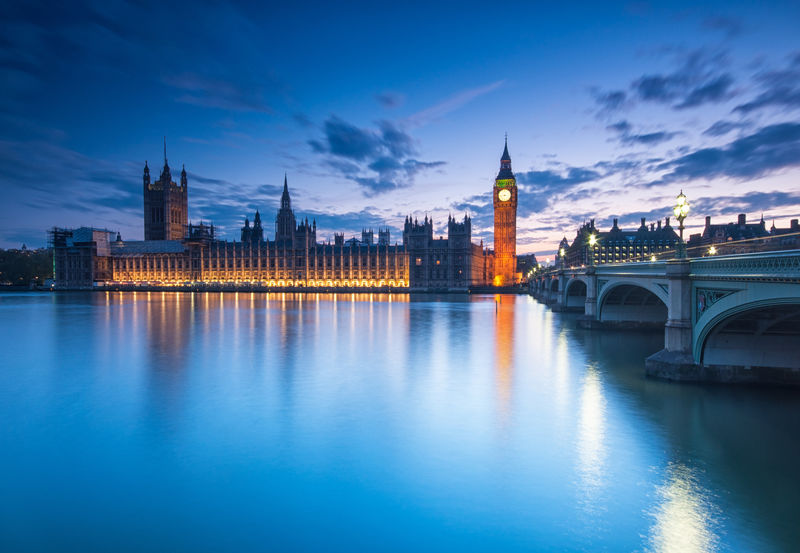 英国伦敦大本钟和国会大厦