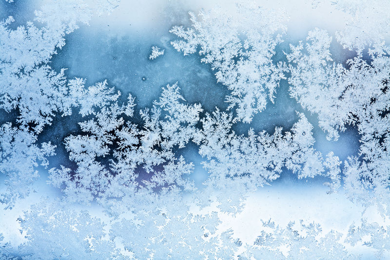 冬季冰霜抽象背景
