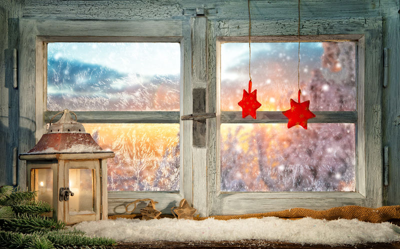 常温圣诞窗台装饰