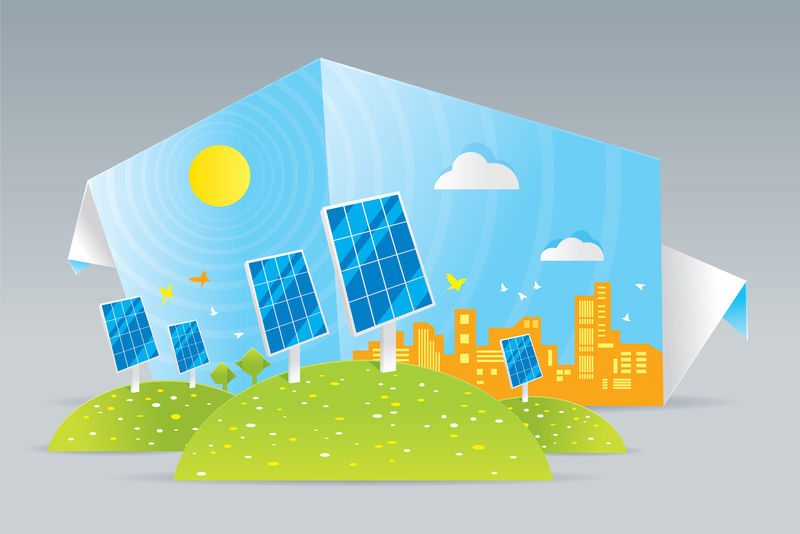 生态太阳能电池板