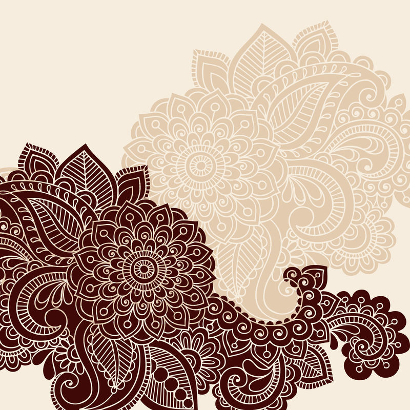 Henna Mehndi纹身涂鸦矢量设计元素