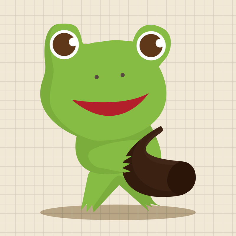 动物蛙乐器卡通主题元素