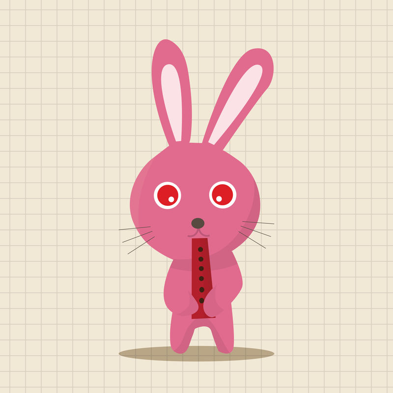 动物兔乐器卡通主题元素