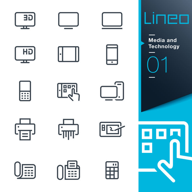 Lineo-媒体和技术概要图标