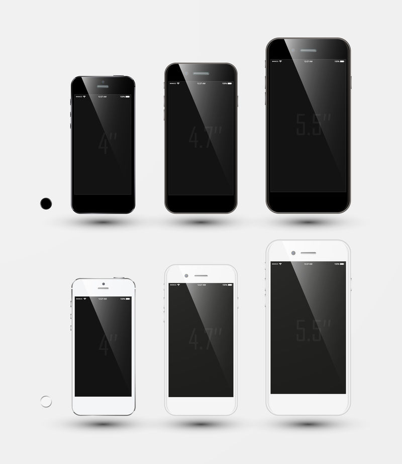 四款黑白智能手机