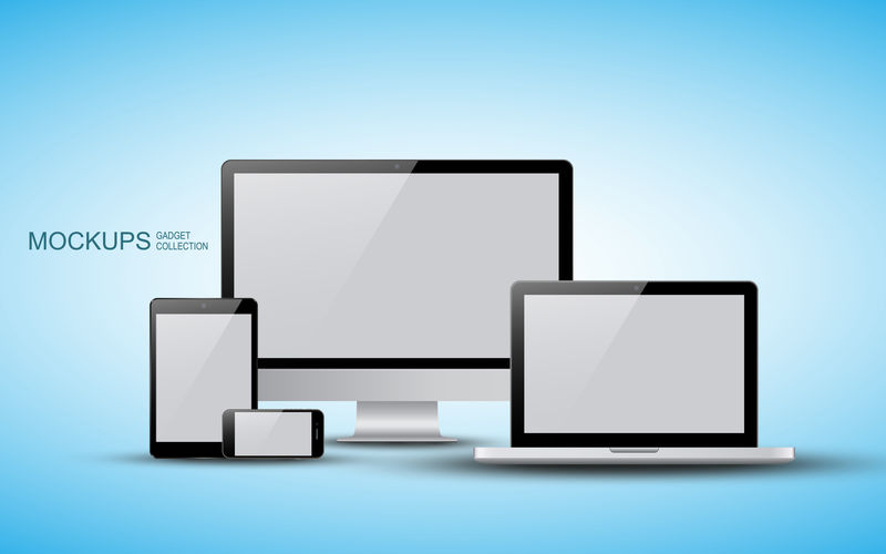 网页设计-笔记本电脑-智能手机-平板电脑-电脑-显示器