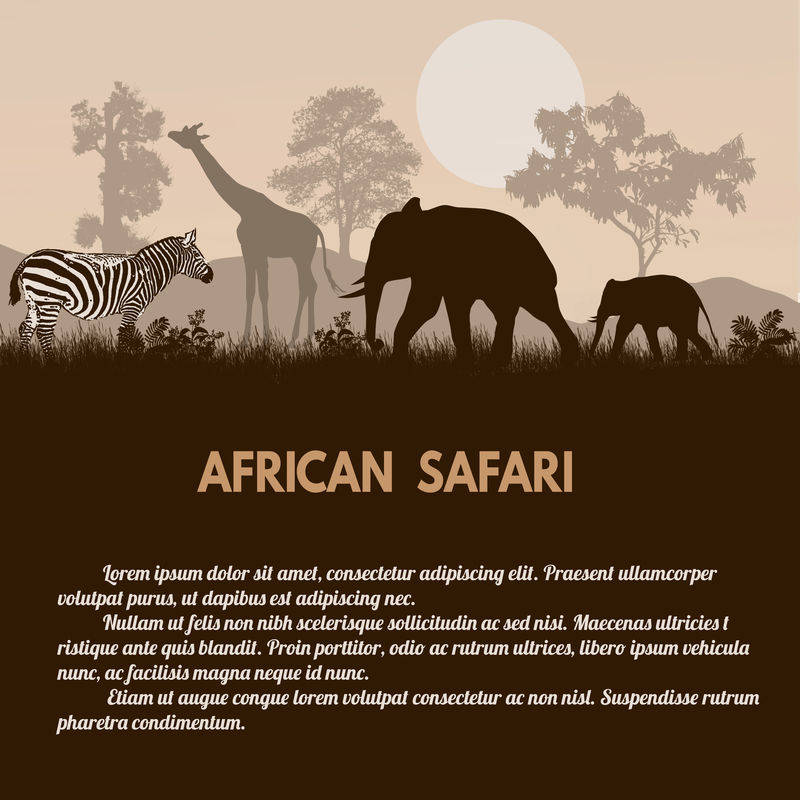 非洲狩猎海报