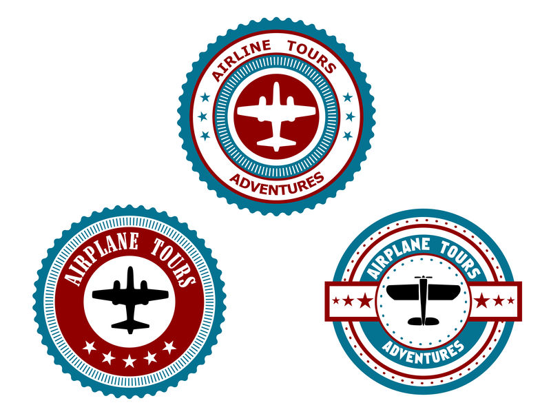 飞机旅行用圆形徽章
