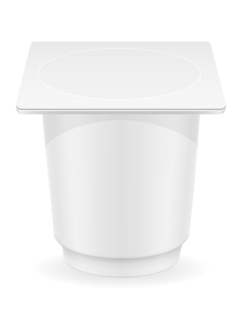 白色塑料酸奶载体容器插图