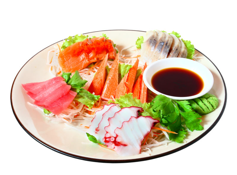 日本料理，沙司三文鱼