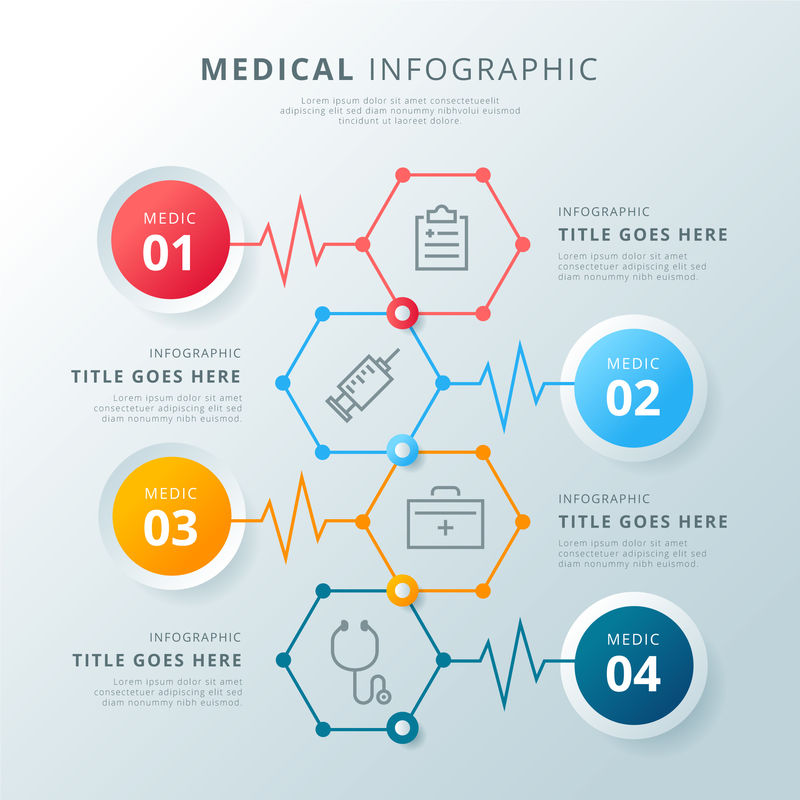 矢量医疗信息图表设计