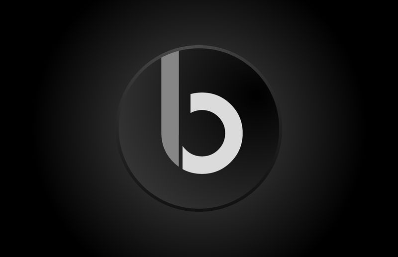 黑白字母b圆圈标志图标设计