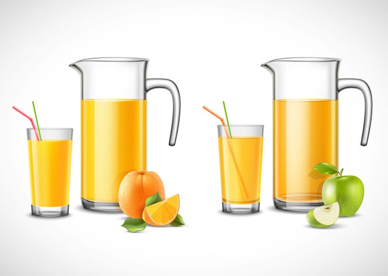 苹果橙汁水壶