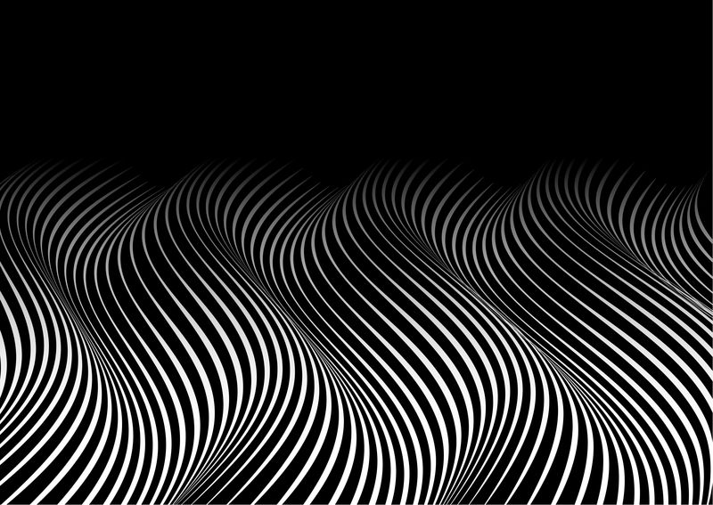 抽象的黑白曲线设计