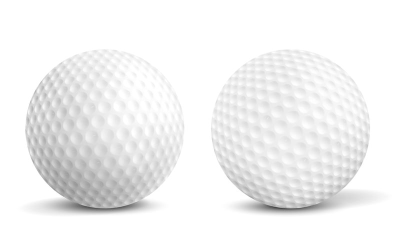 高尔夫球孤立现实矢量插图