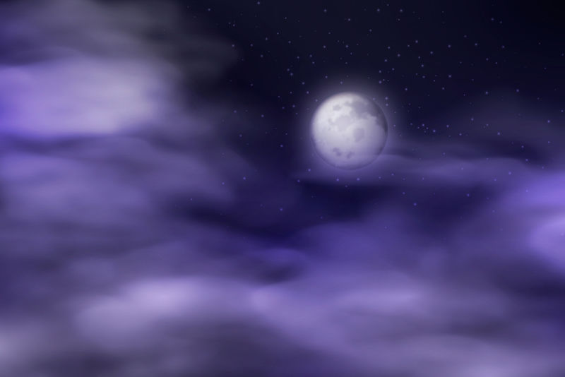 矢量月亮夜景设计
