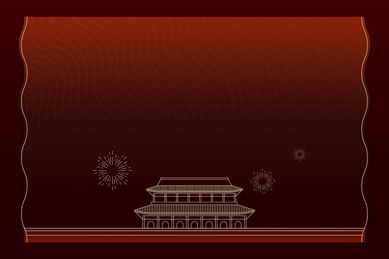 天安门广场中国传统设计牌复制空间