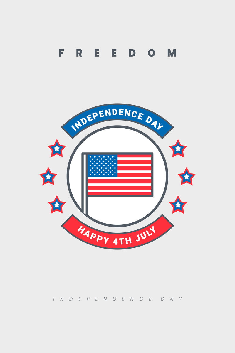 美国独立日徽章载体