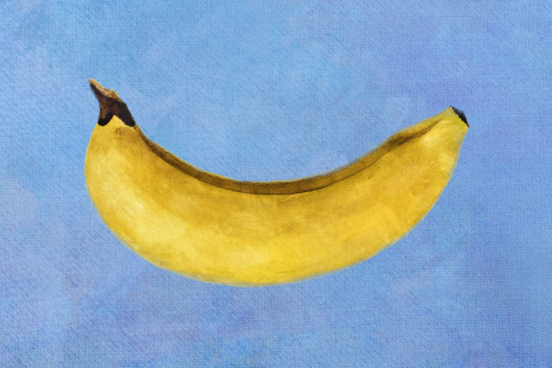 手绘香蕉油画风格设计资源