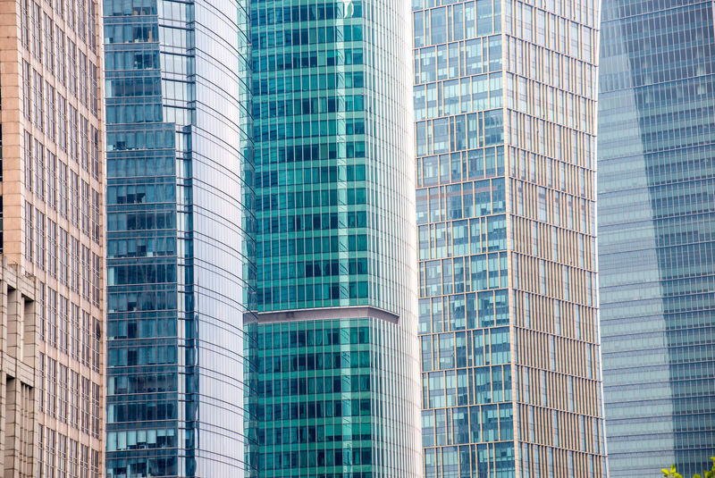 现代建筑玻璃墙背景
