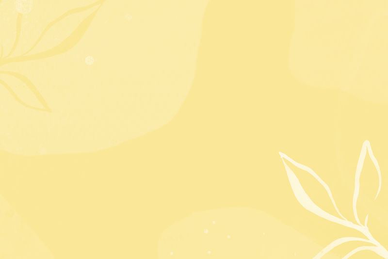 孟菲斯树叶图案为黄色背景