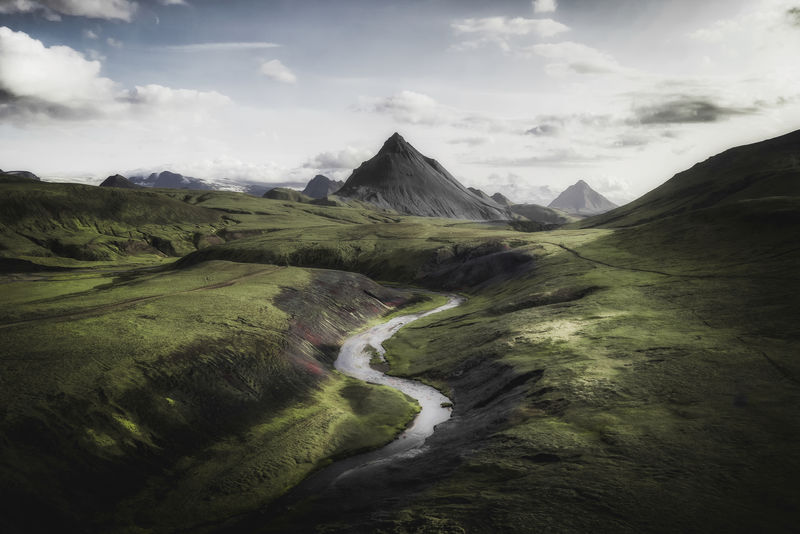 冰岛高地火山区景观冰岛