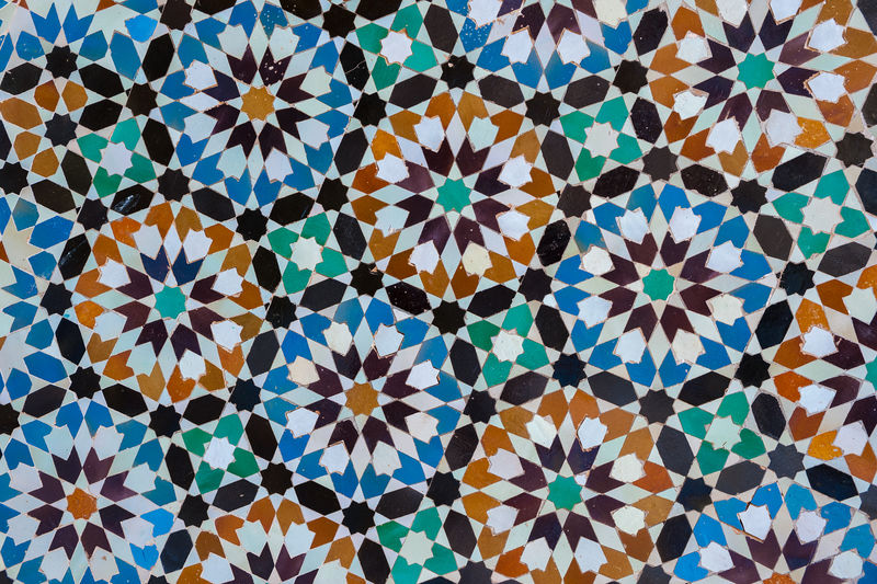 摩洛哥老式瓷砖背景