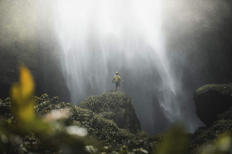 印度尼西亚爪哇瀑布景观