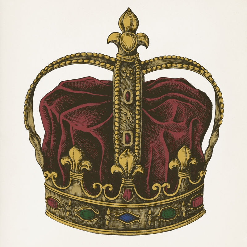 背景上独立的手绘皇冠