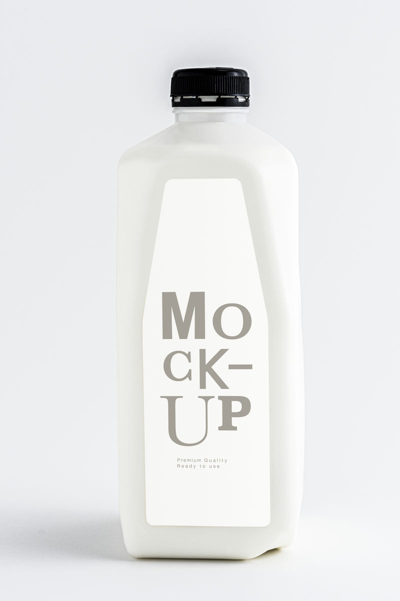 塑料瓶中的巴氏杀菌牛奶模型