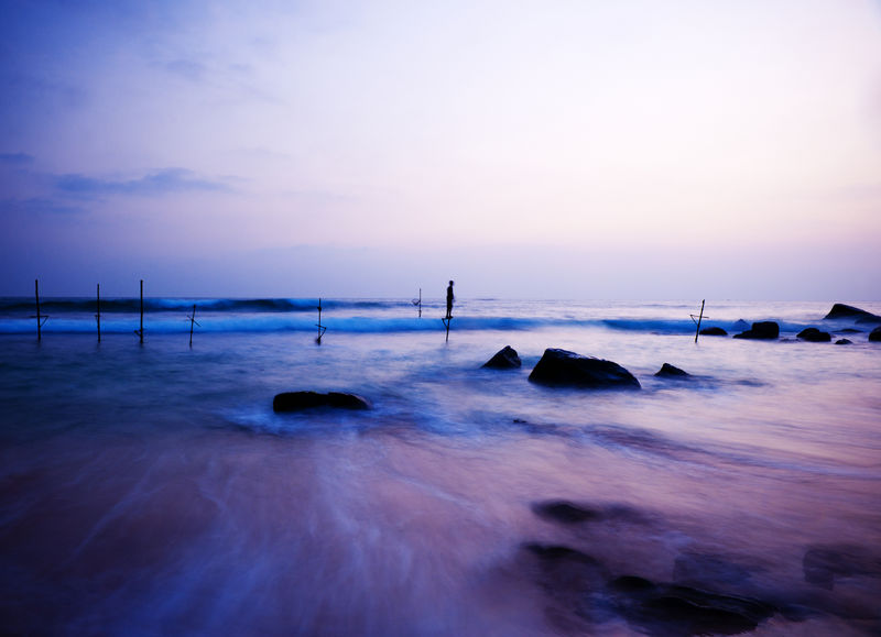 日出时的斯里兰卡海滩