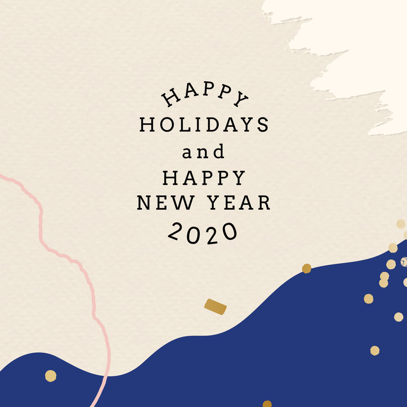 孟菲斯设计矢量2020新年快乐