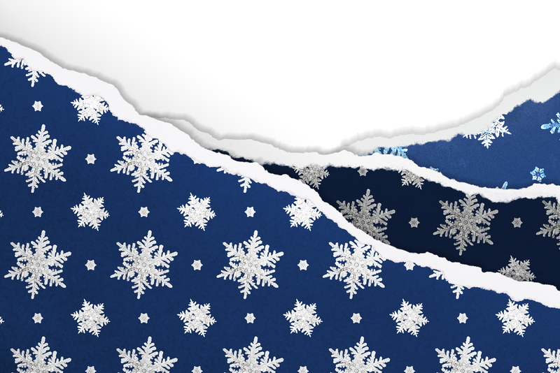 蓝色圣诞雪花碎纸透明背景威尔森·本特利摄影混音