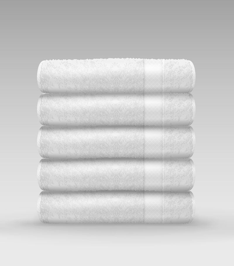 白色折叠毛巾