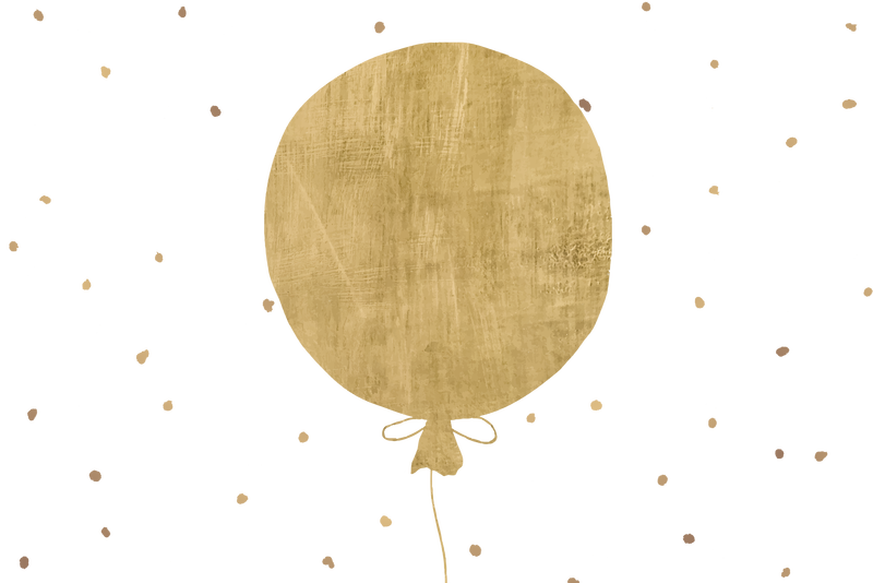 金色气球png节日透明背景