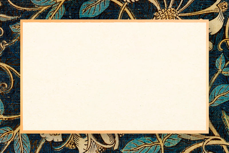 经典金银花框架矢量混音从威廉莫里斯的艺术作品